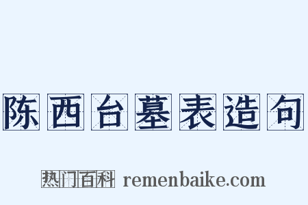 陈西台墓表造句是什么意思的图片